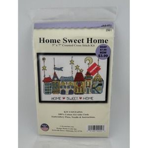 Design Works Cross Stitch Kit #2961 - Home Sweet Home - 5x7 Counted Cross Stitch